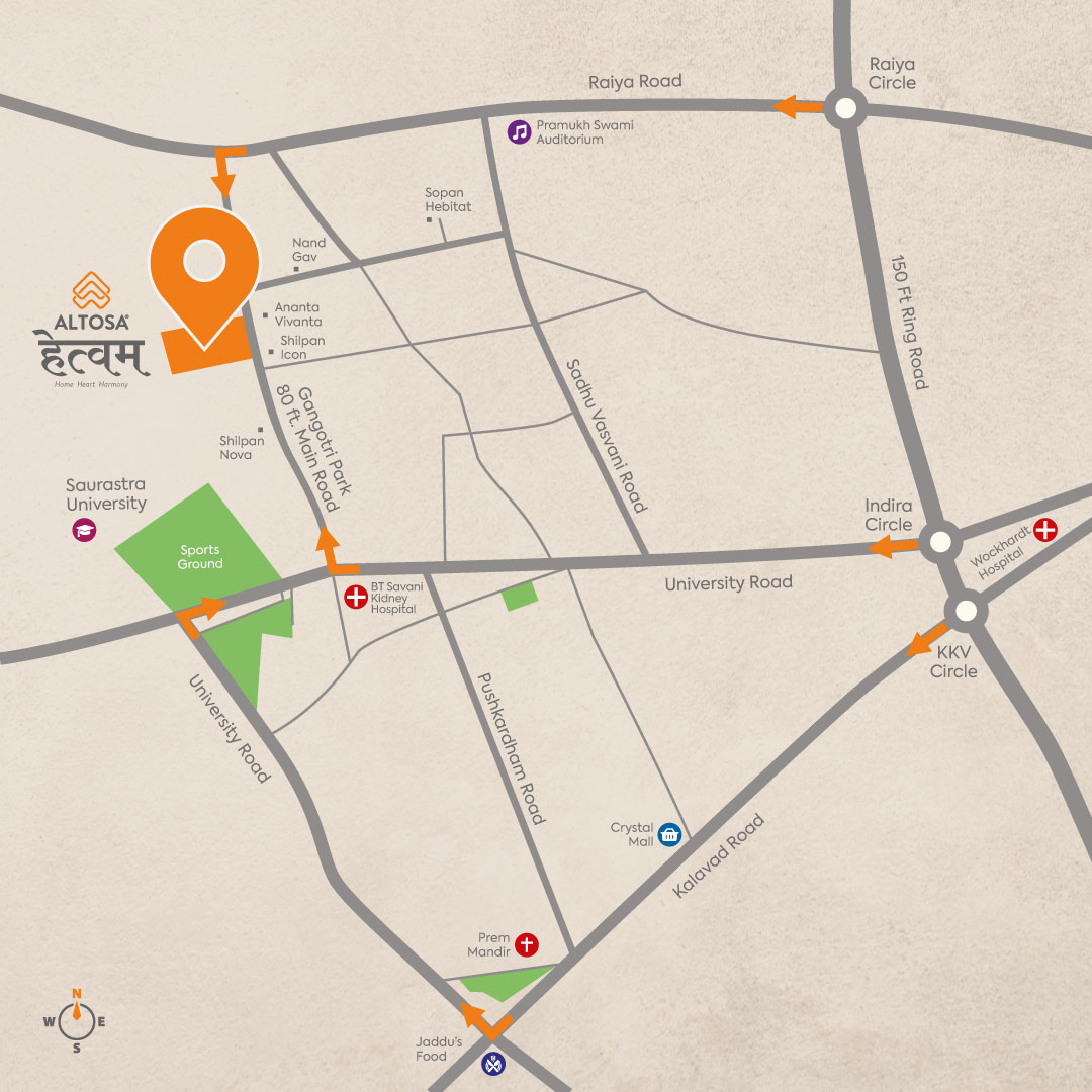 Altosa Impera Location Map